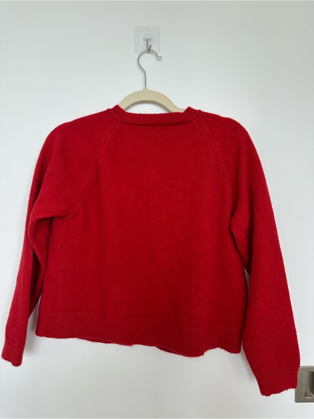 NWT Red Button Cardigan Sweater with Bow Detail - Picture 2 of 5